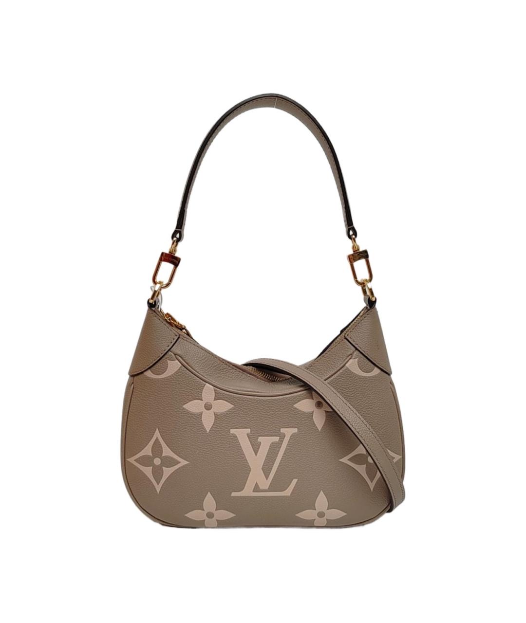 LOUIS VUITTON Коричневая кожаная сумка через плечо, фото 10