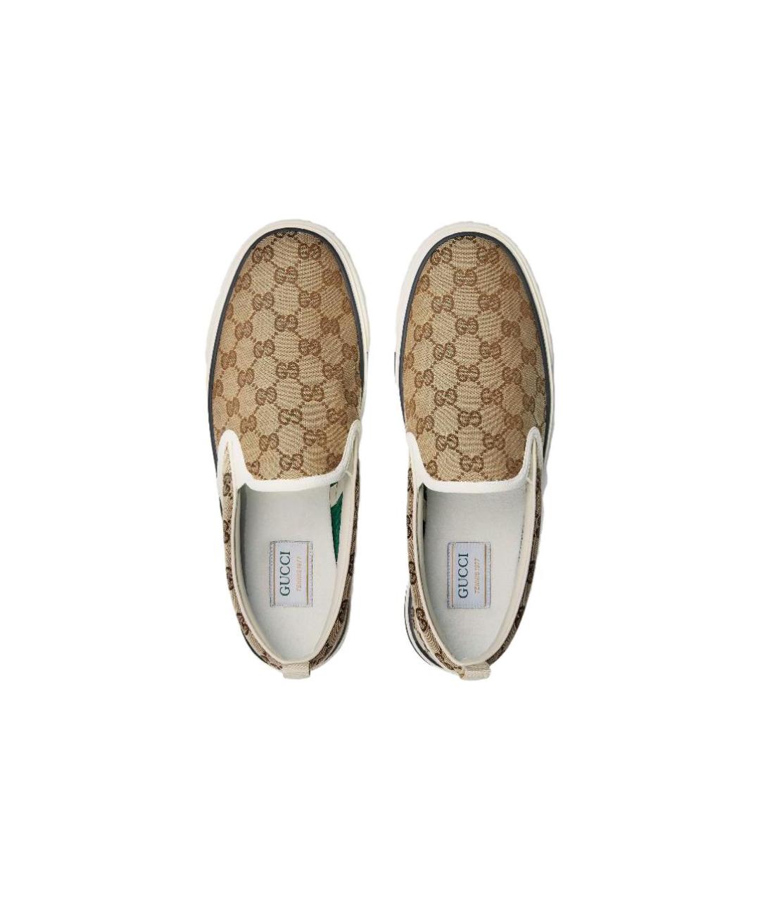 GUCCI Бежевые слипоны, фото 4