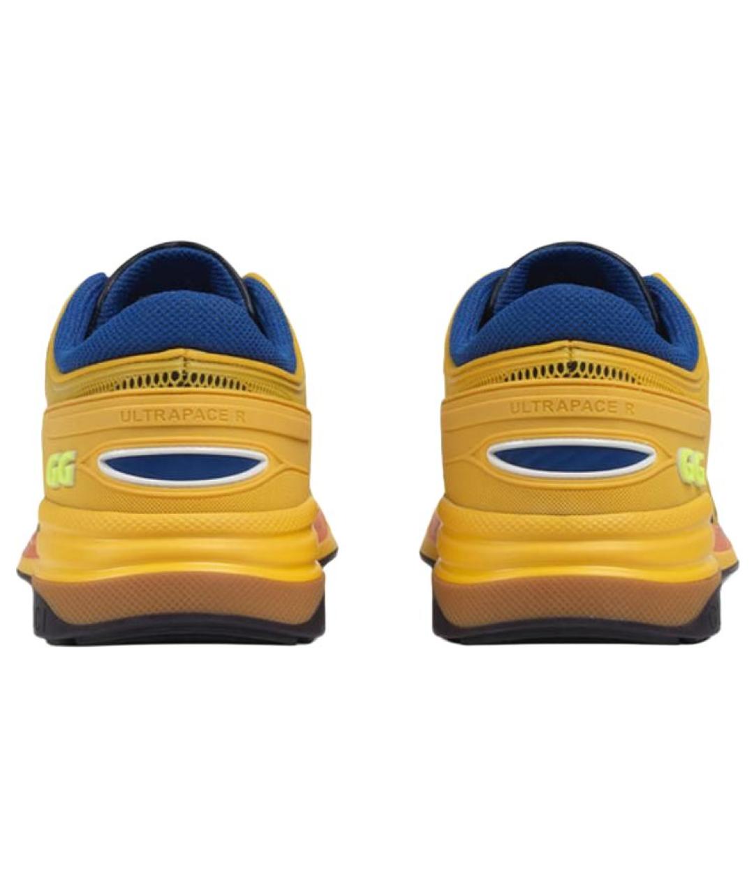 GUCCI Желтые низкие кроссовки / кеды, фото 5