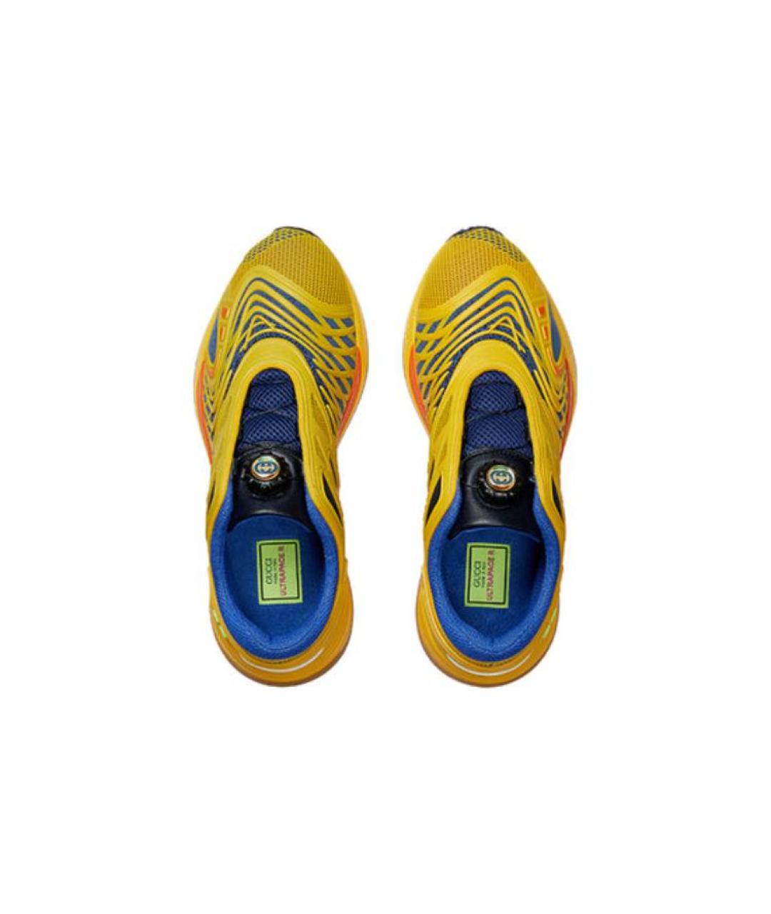 GUCCI Желтые низкие кроссовки / кеды, фото 4