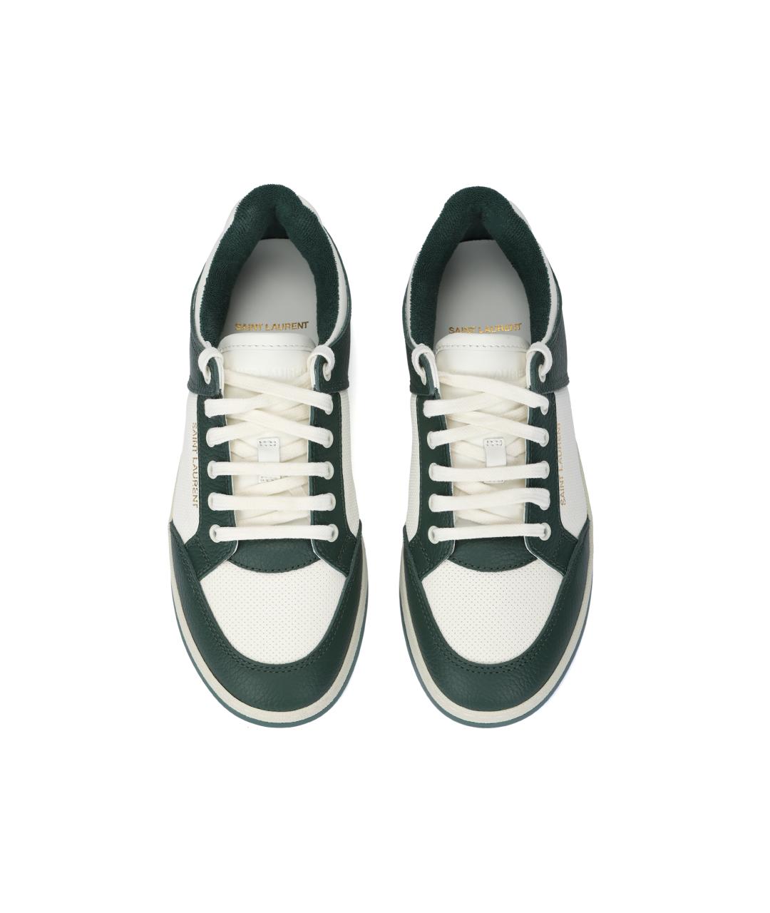 SAINT LAURENT Кожаные низкие кроссовки / кеды, фото 3