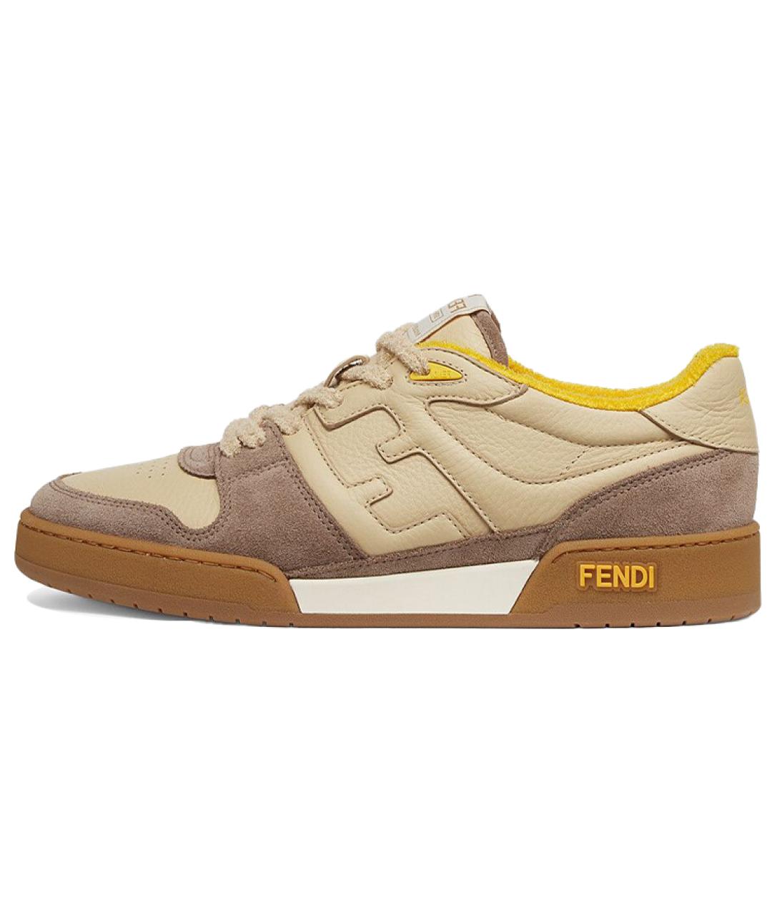 FENDI Бежевые кроссовки, фото 2