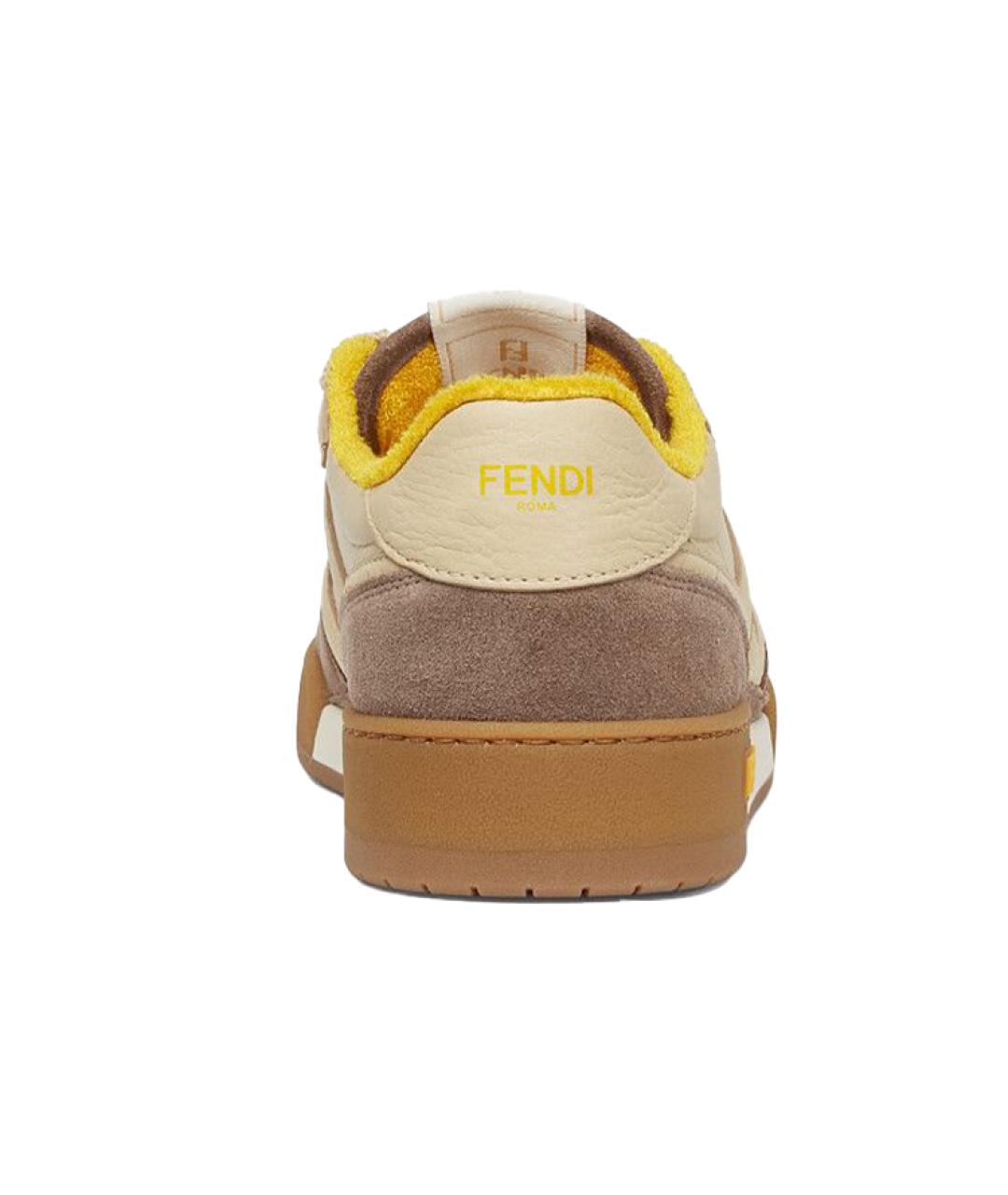 FENDI Бежевые кроссовки, фото 5