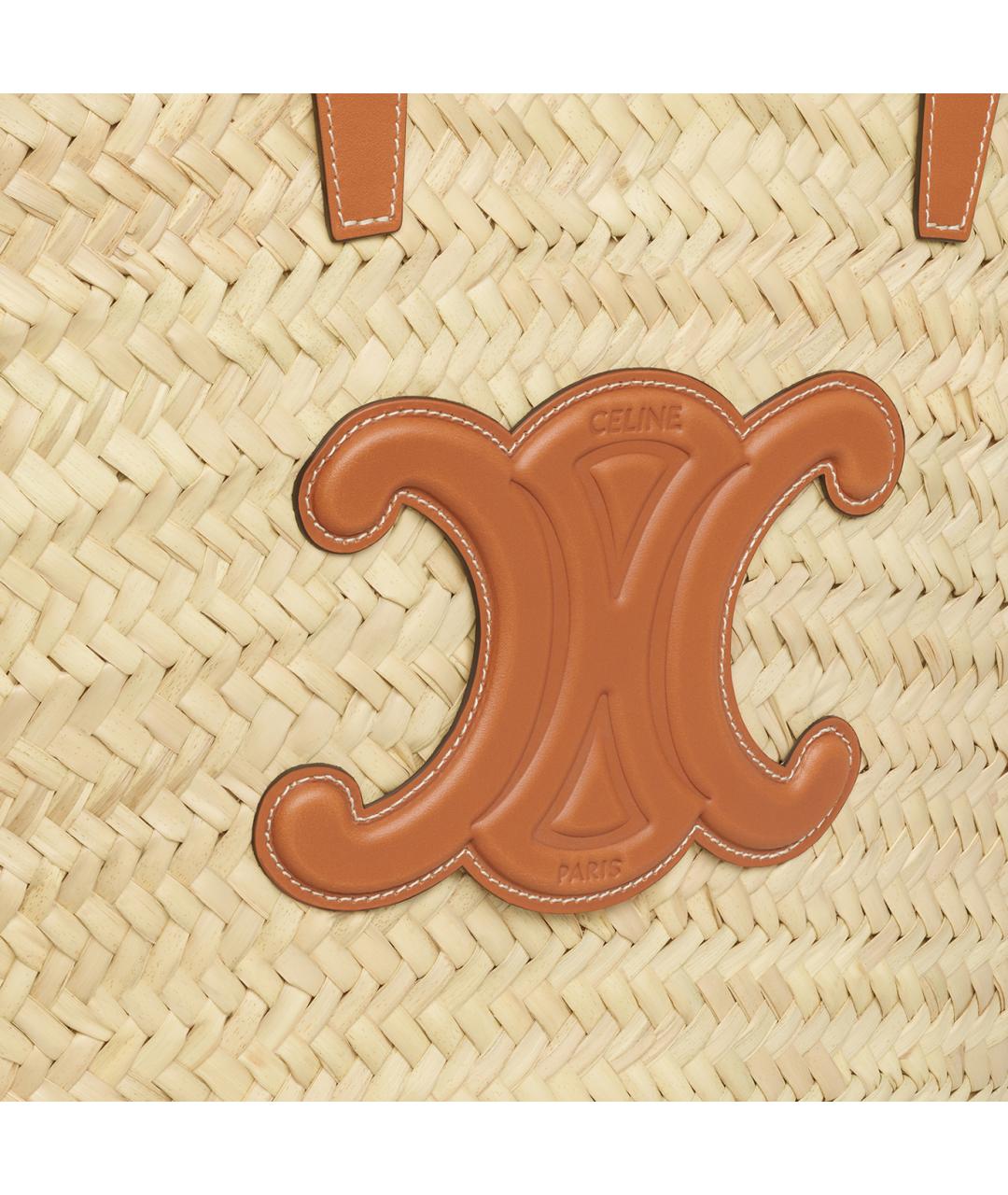 CELINE Бежевая пелетеная сумка через плечо, фото 6