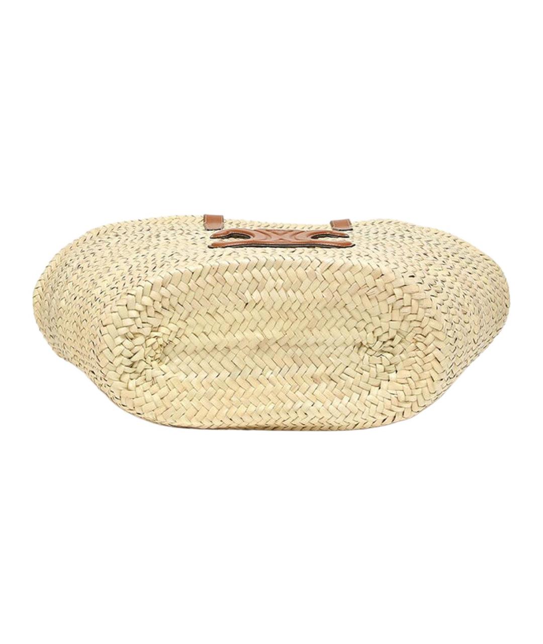 CELINE Бежевая пелетеная сумка через плечо, фото 5