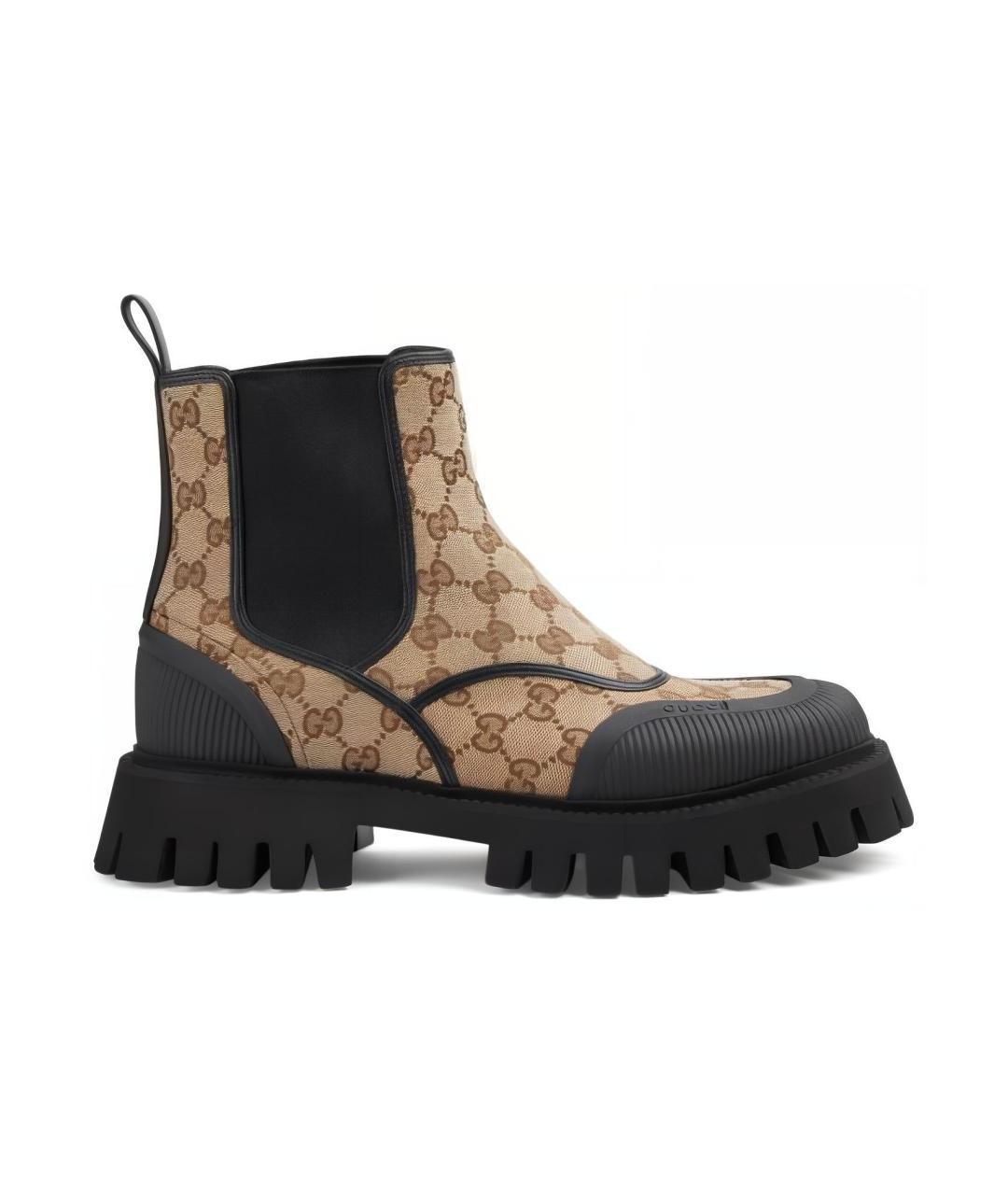 GUCCI Черные высокие ботинки, фото 1