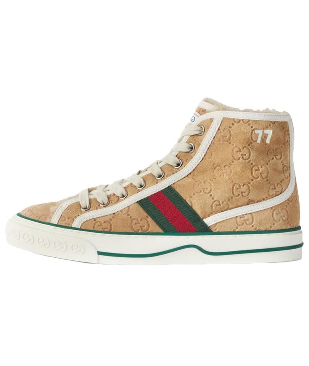 GUCCI Коричневые кеды, фото 2