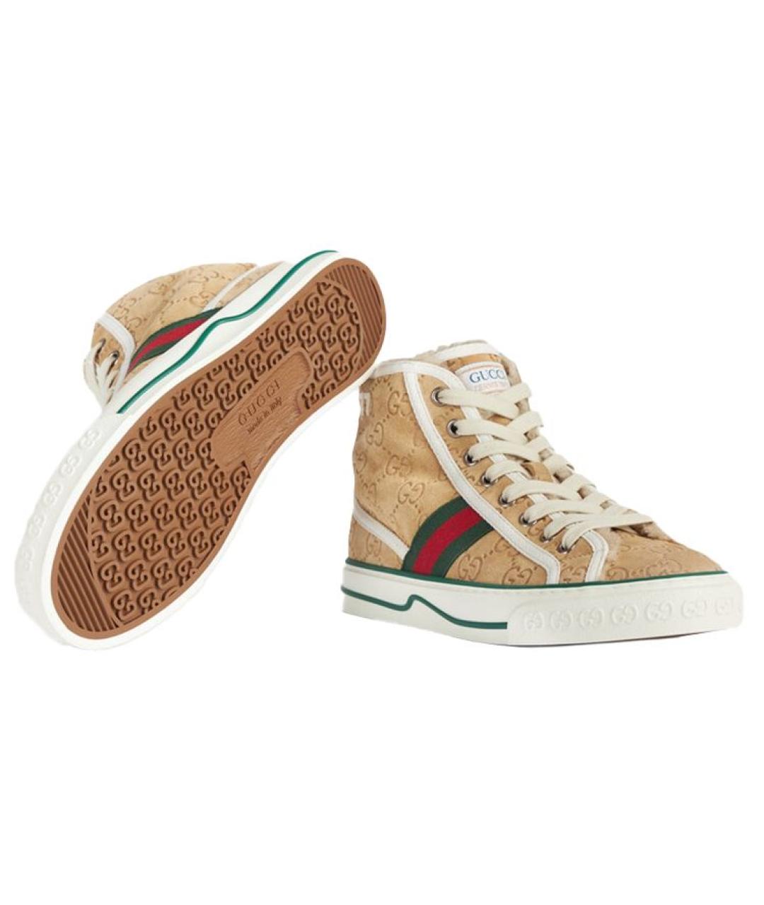 GUCCI Коричневые кеды, фото 6