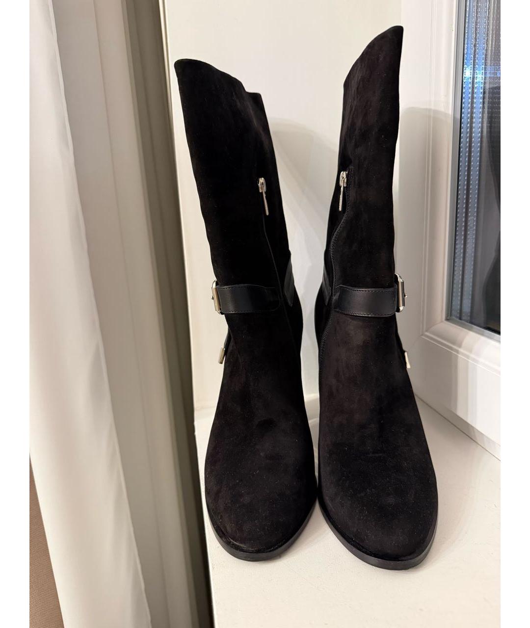 LE SILLA Черные замшевые полусапоги, фото 2