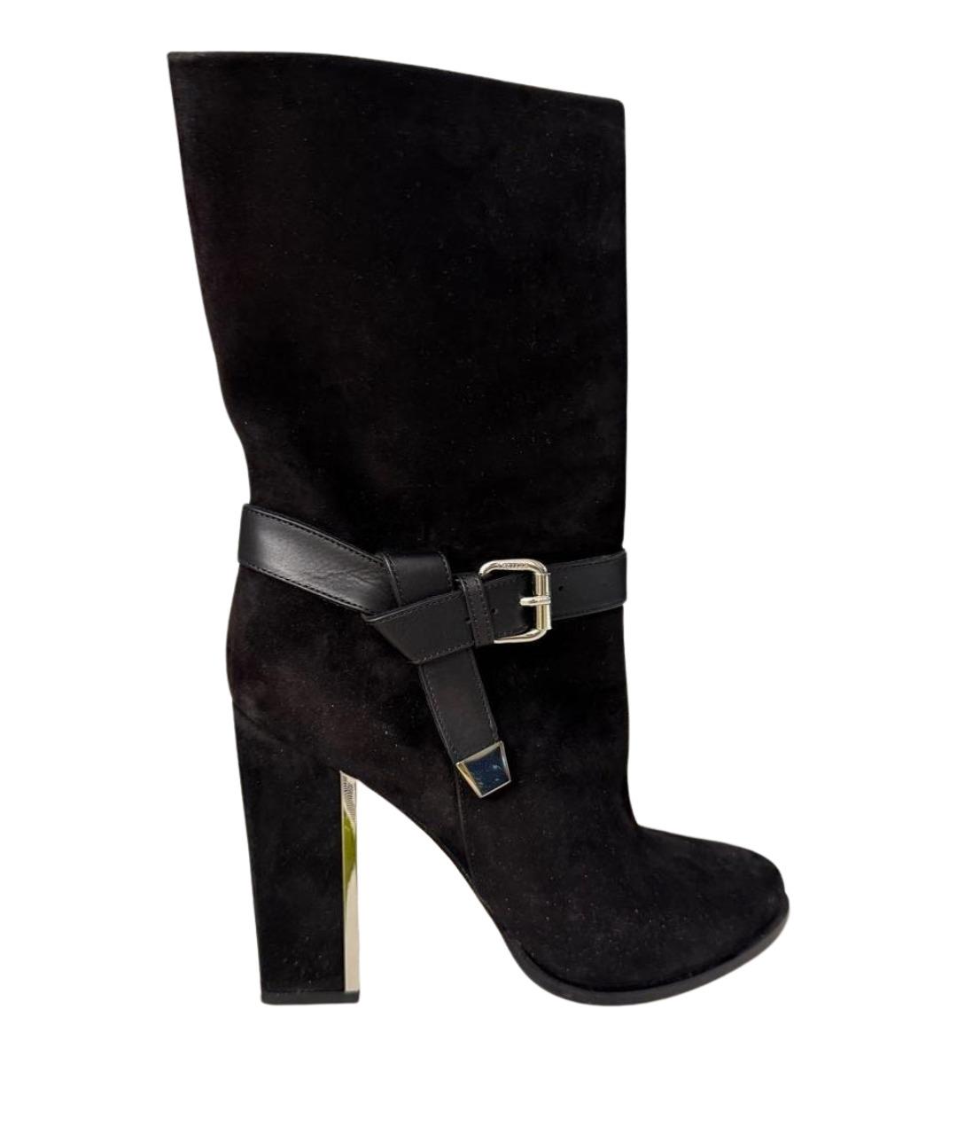LE SILLA Черные замшевые полусапоги, фото 1
