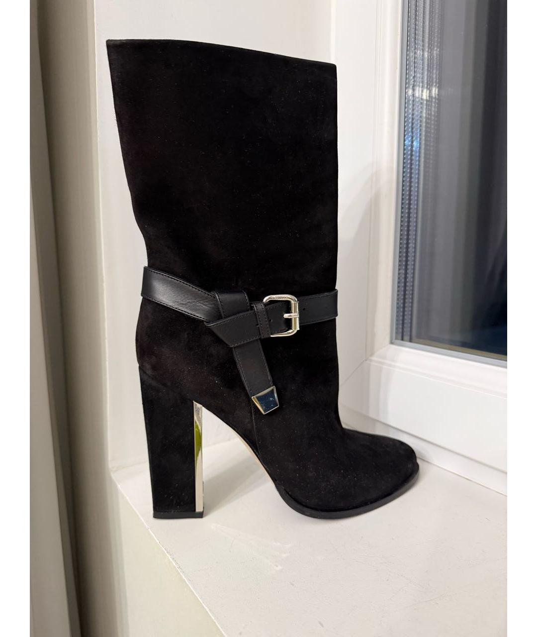 LE SILLA Черные замшевые полусапоги, фото 9