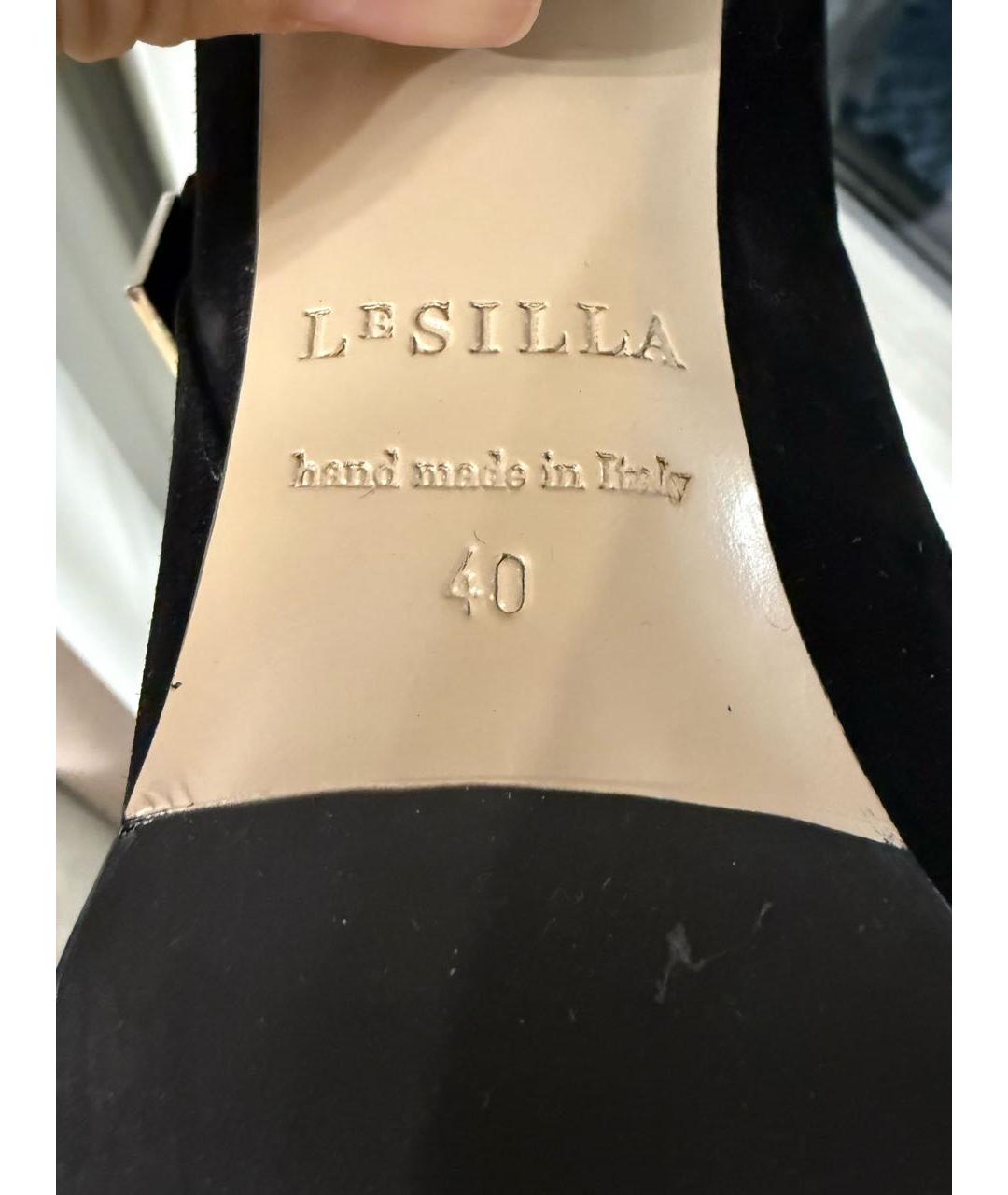 LE SILLA Черные замшевые полусапоги, фото 6