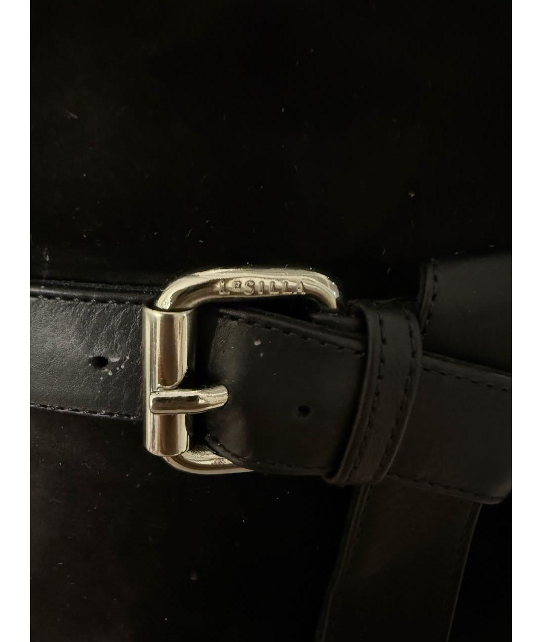 LE SILLA Черные замшевые полусапоги, фото 5