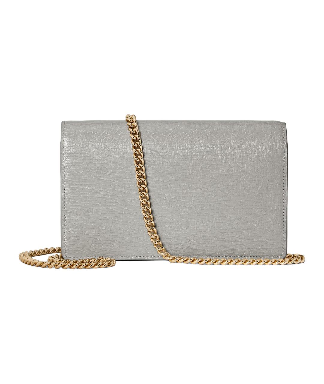 GUCCI Серый кожаный кошелек, фото 4