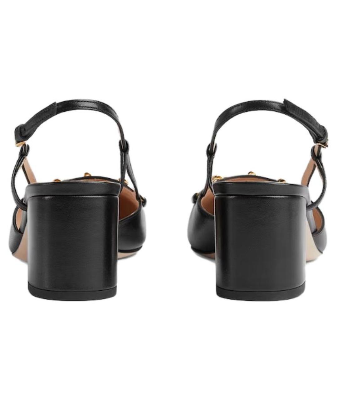 GUCCI Черные кожаные туфли, фото 4