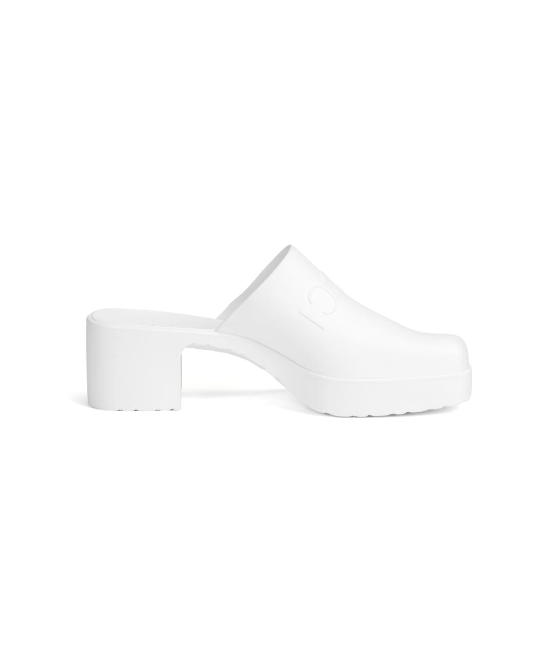 GUCCI Белые мюли, фото 1