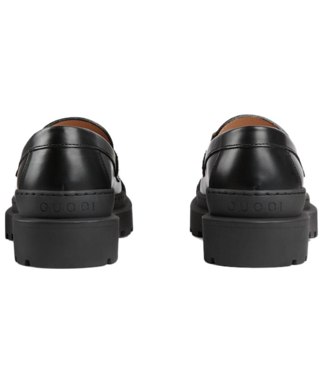 GUCCI Черные лоферы, фото 4