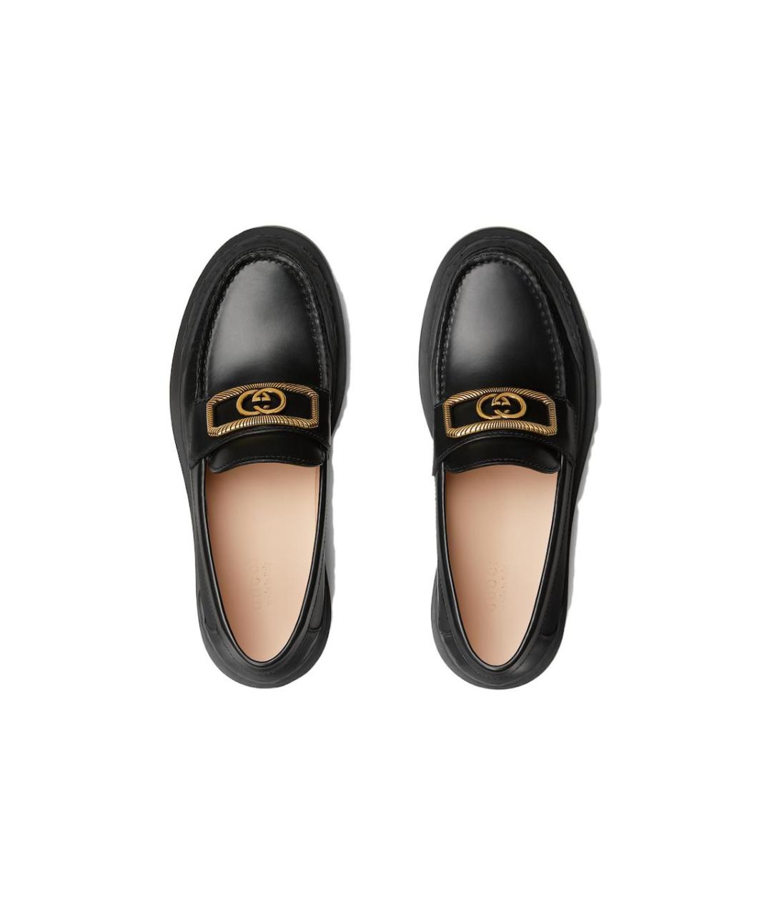 GUCCI Черные лоферы, фото 3