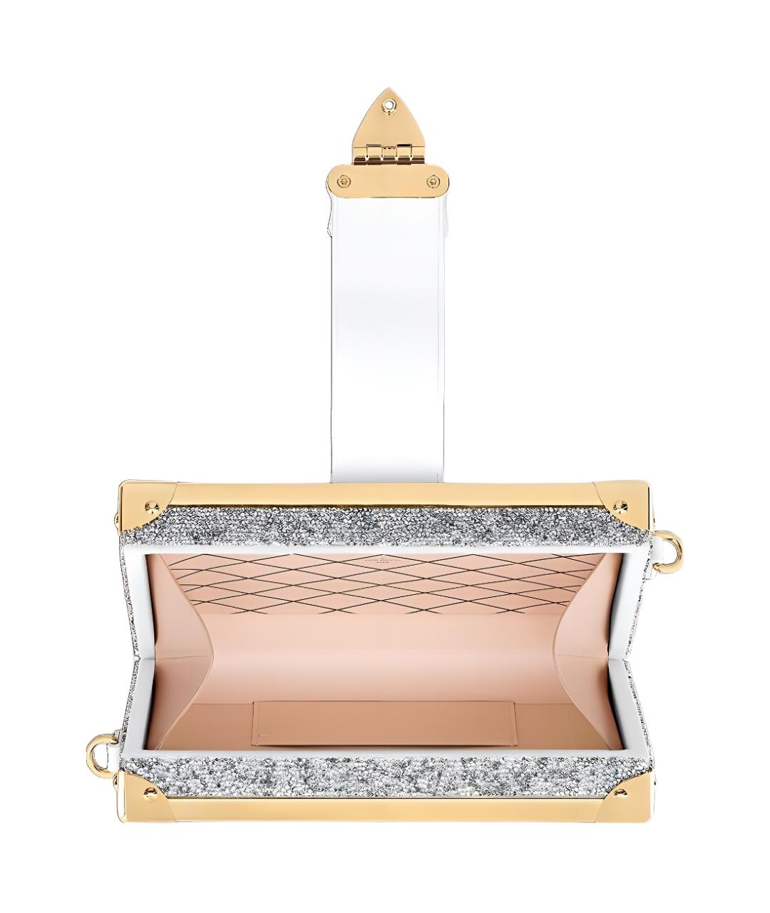 LOUIS VUITTON Серебряная кожаная сумка через плечо, фото 4