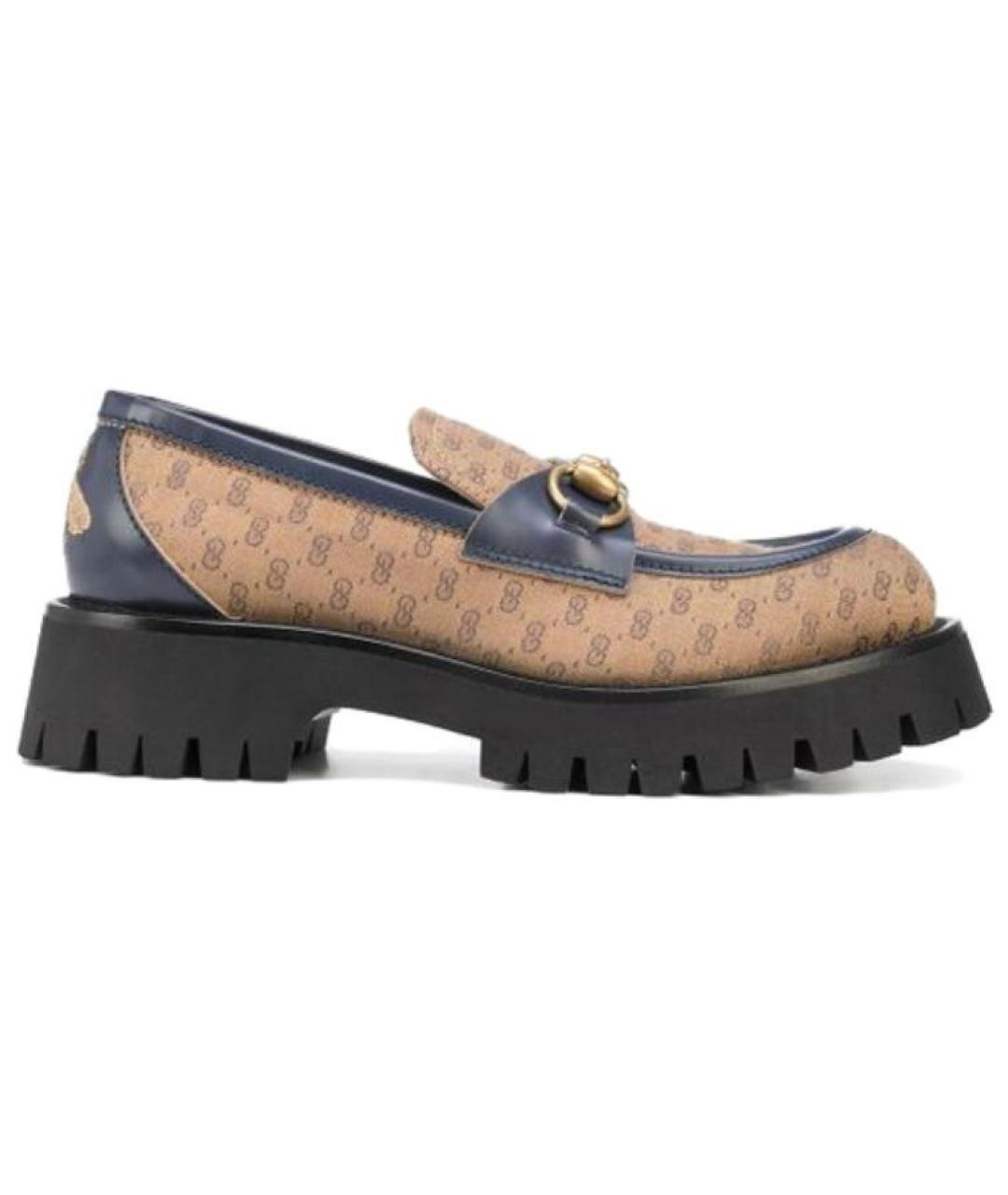 GUCCI Коричневые лоферы, фото 1