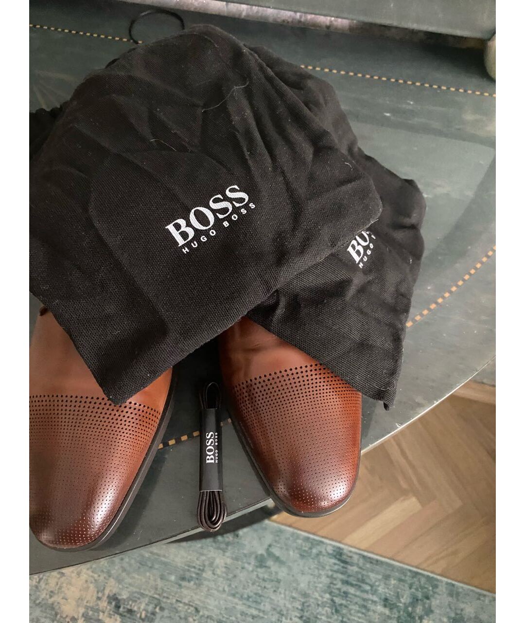 HUGO BOSS Коричневые кожаные туфли, фото 5