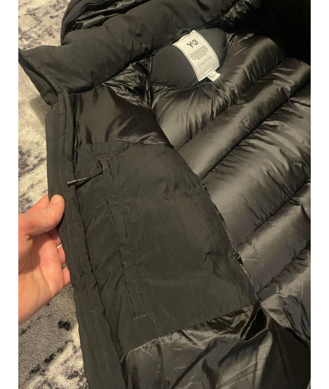 Y-3 Черный полиамидовый пуховик, фото 4
