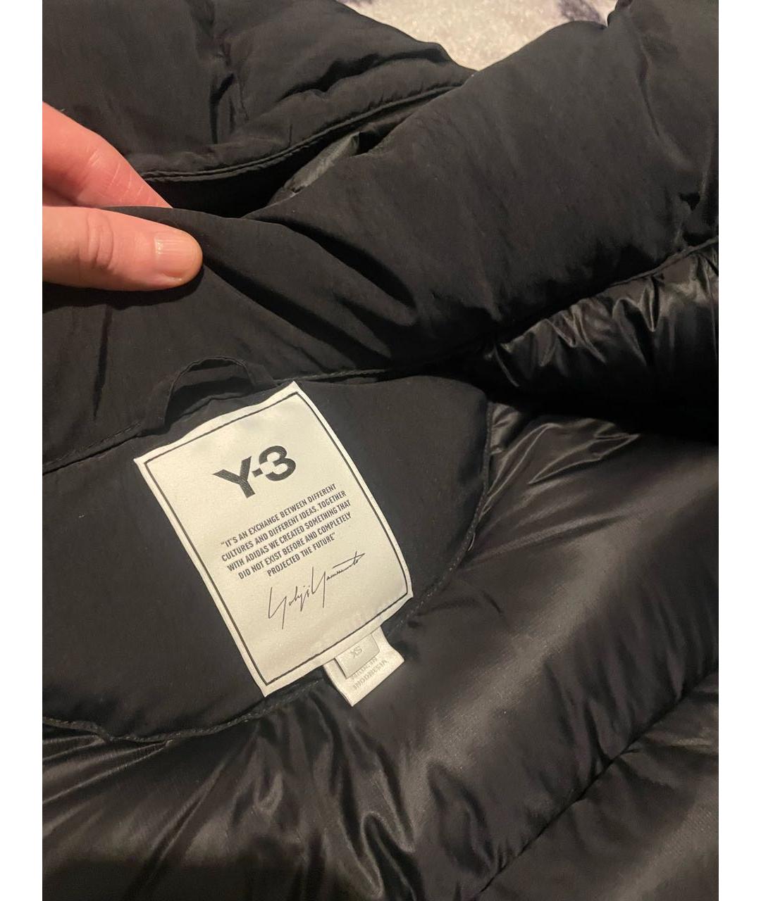 Y-3 Черный полиамидовый пуховик, фото 5