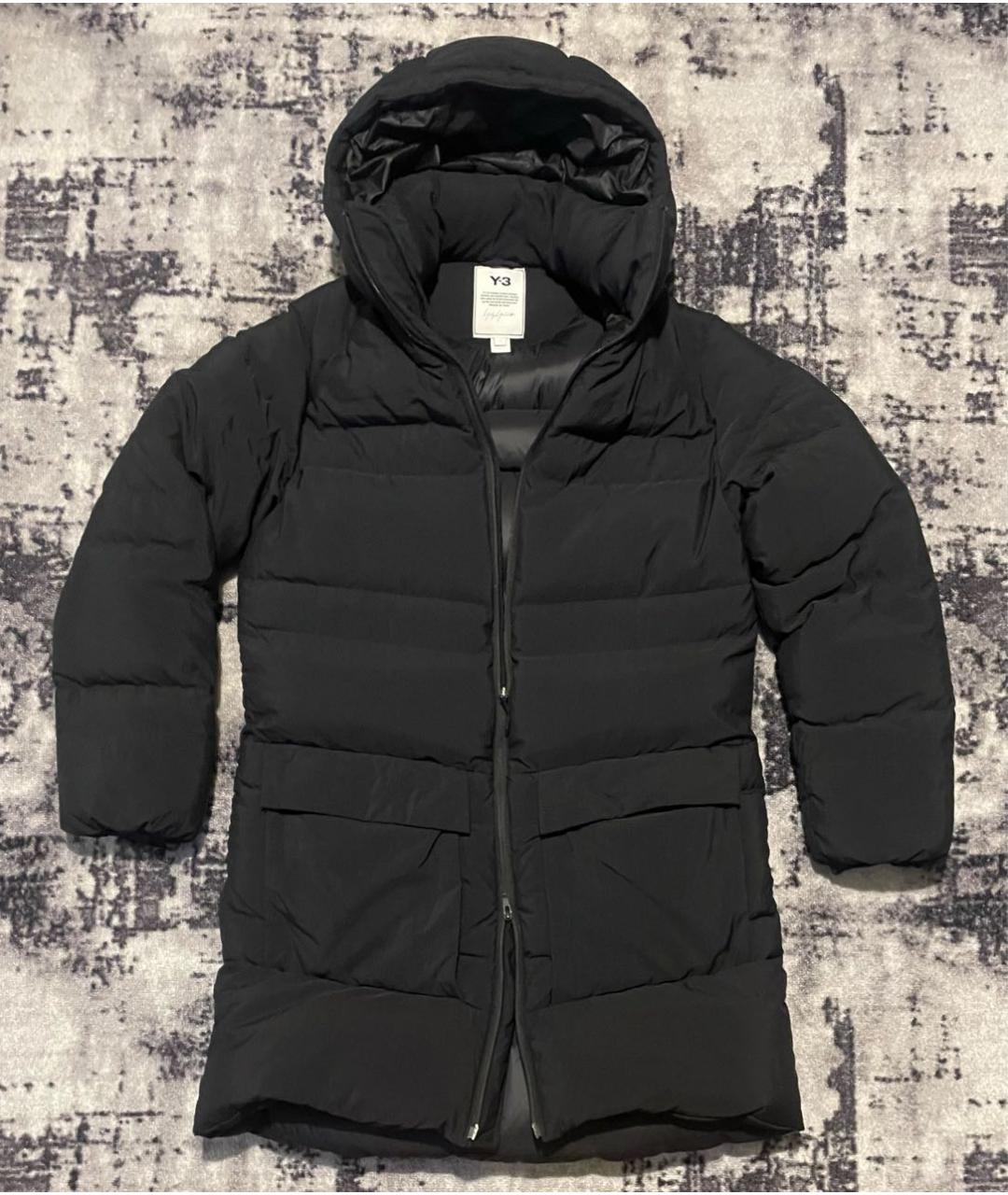 Y-3 Черный полиамидовый пуховик, фото 2