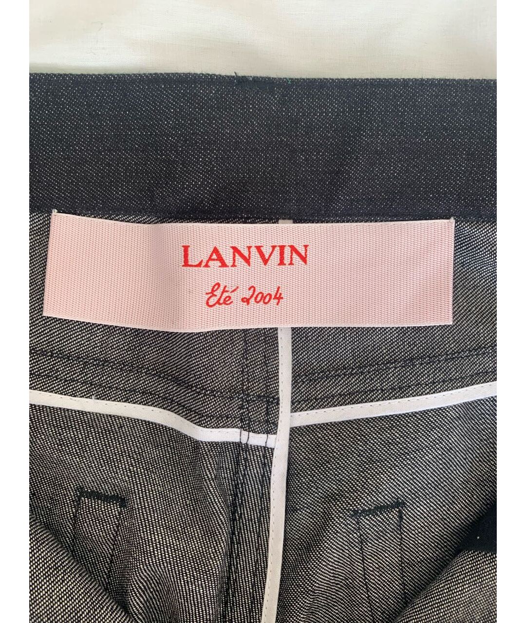 LANVIN Серые хлопковые прямые джинсы, фото 3