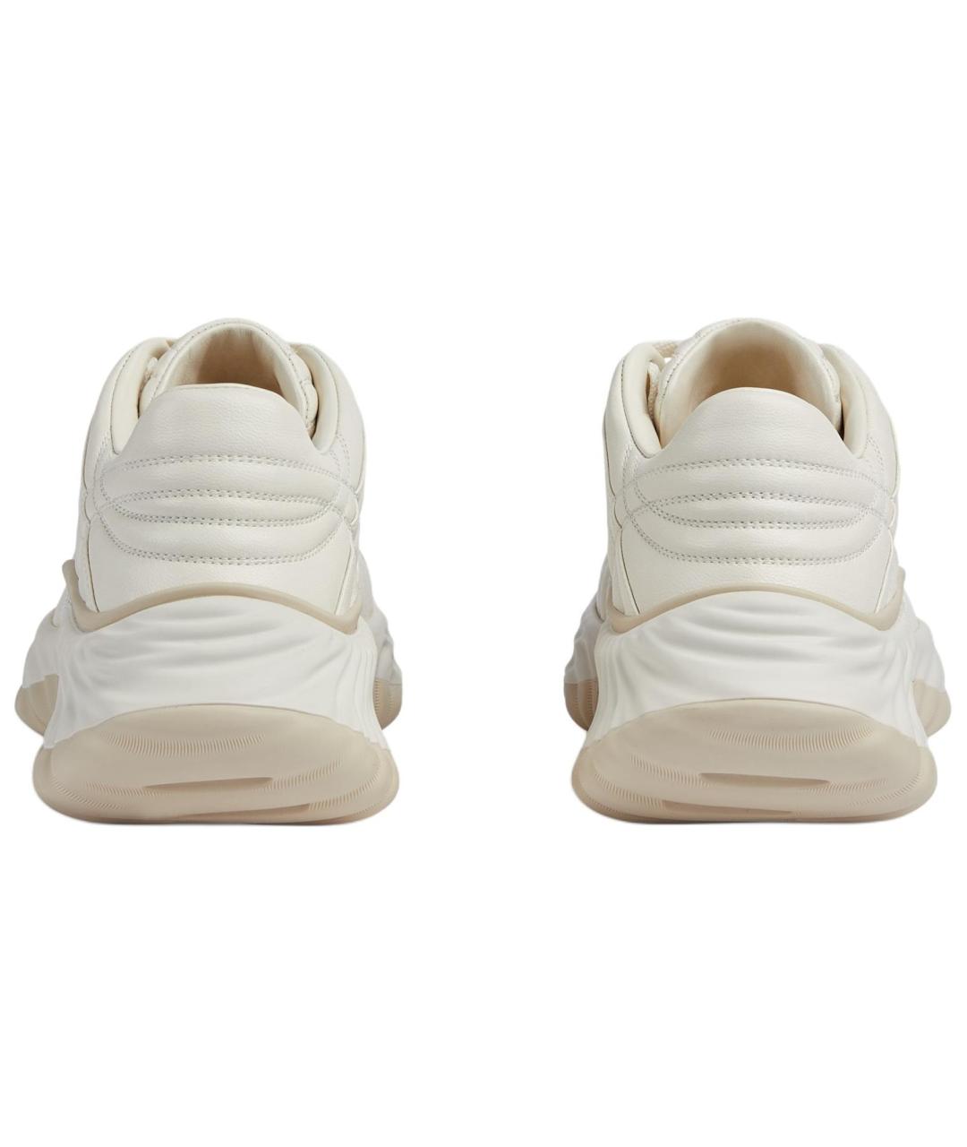 GUCCI Бежевые кожаные кроссовки, фото 5