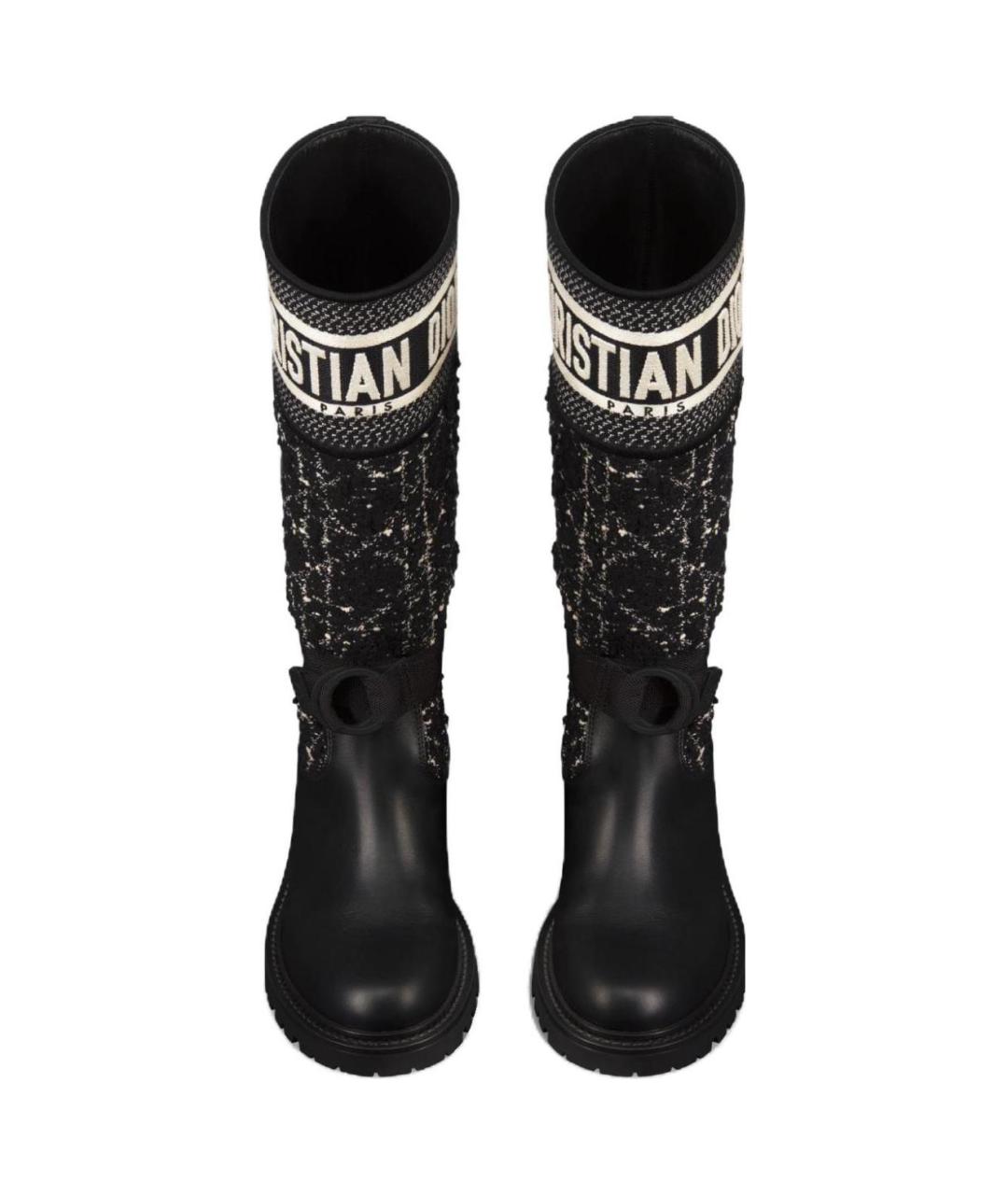 CHRISTIAN DIOR Черные кожаные сапоги, фото 5