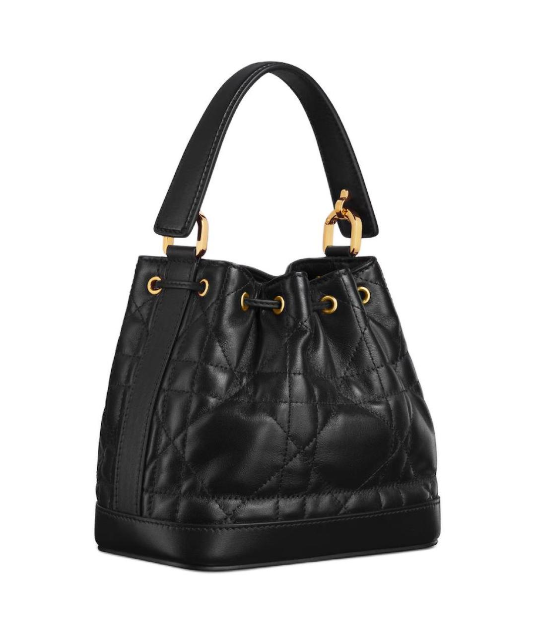 CHRISTIAN DIOR Черная кожаная сумка через плечо, фото 4