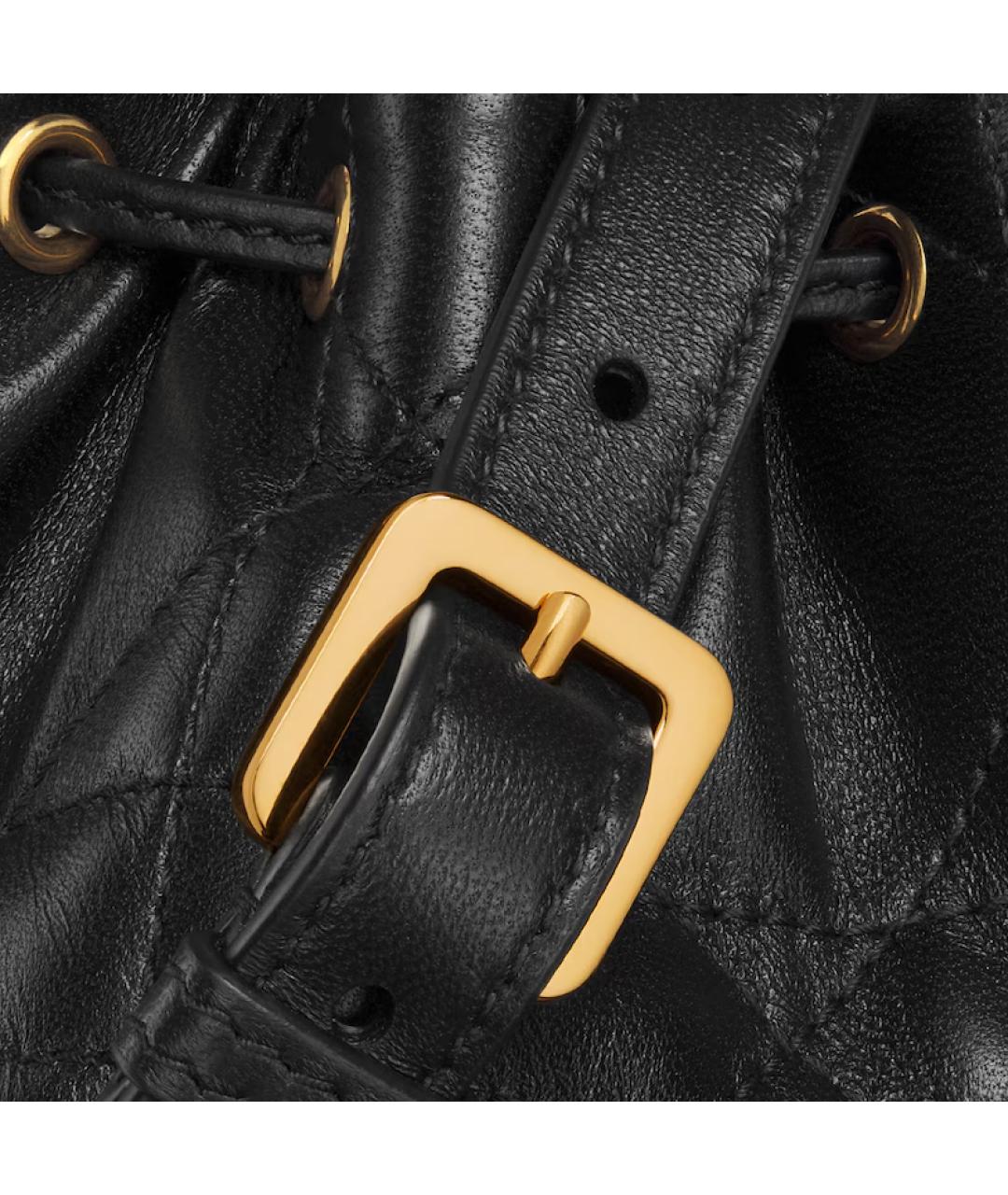 CHRISTIAN DIOR Черная кожаная сумка через плечо, фото 6
