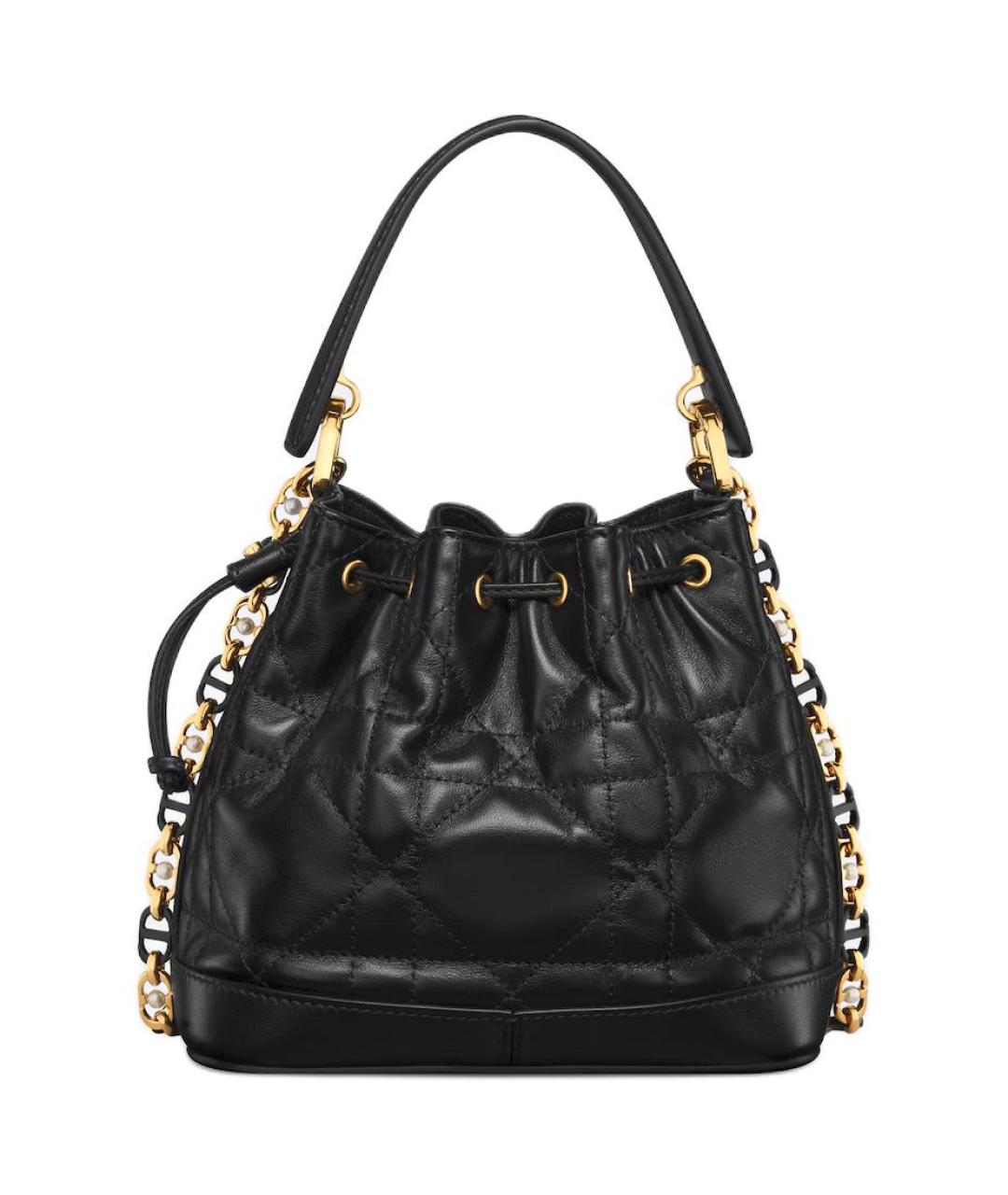 CHRISTIAN DIOR Черная кожаная сумка через плечо, фото 2