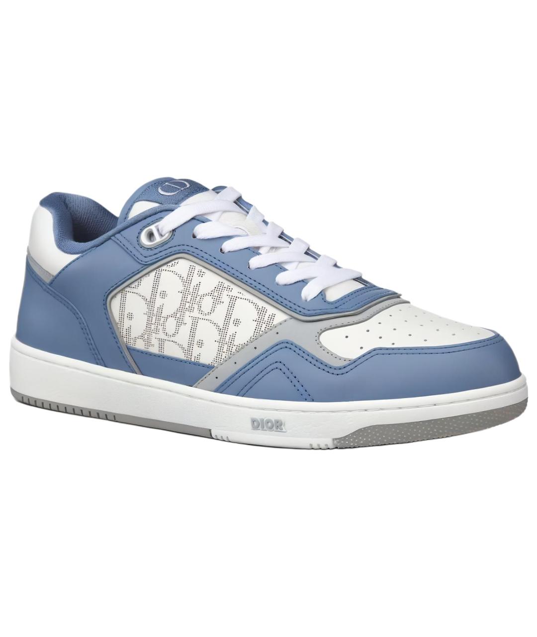 CHRISTIAN DIOR Синие кожаные низкие кроссовки / кеды, фото 3