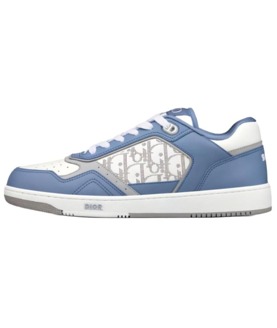 CHRISTIAN DIOR Синие кожаные низкие кроссовки / кеды, фото 2