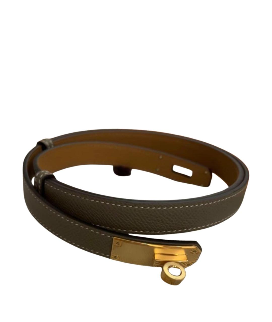 HERMES Бежевый кожаный ремень, фото 1