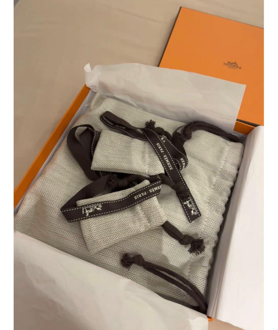 HERMES Бежевый кожаный ремень, фото 3