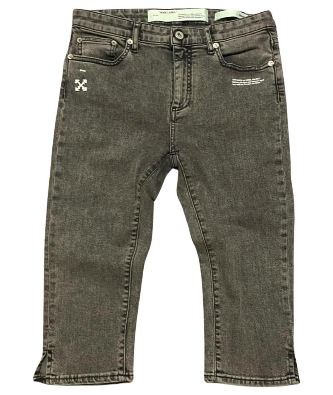 OFF-WHITE Антрацитовые хлопковые шорты, фото 1