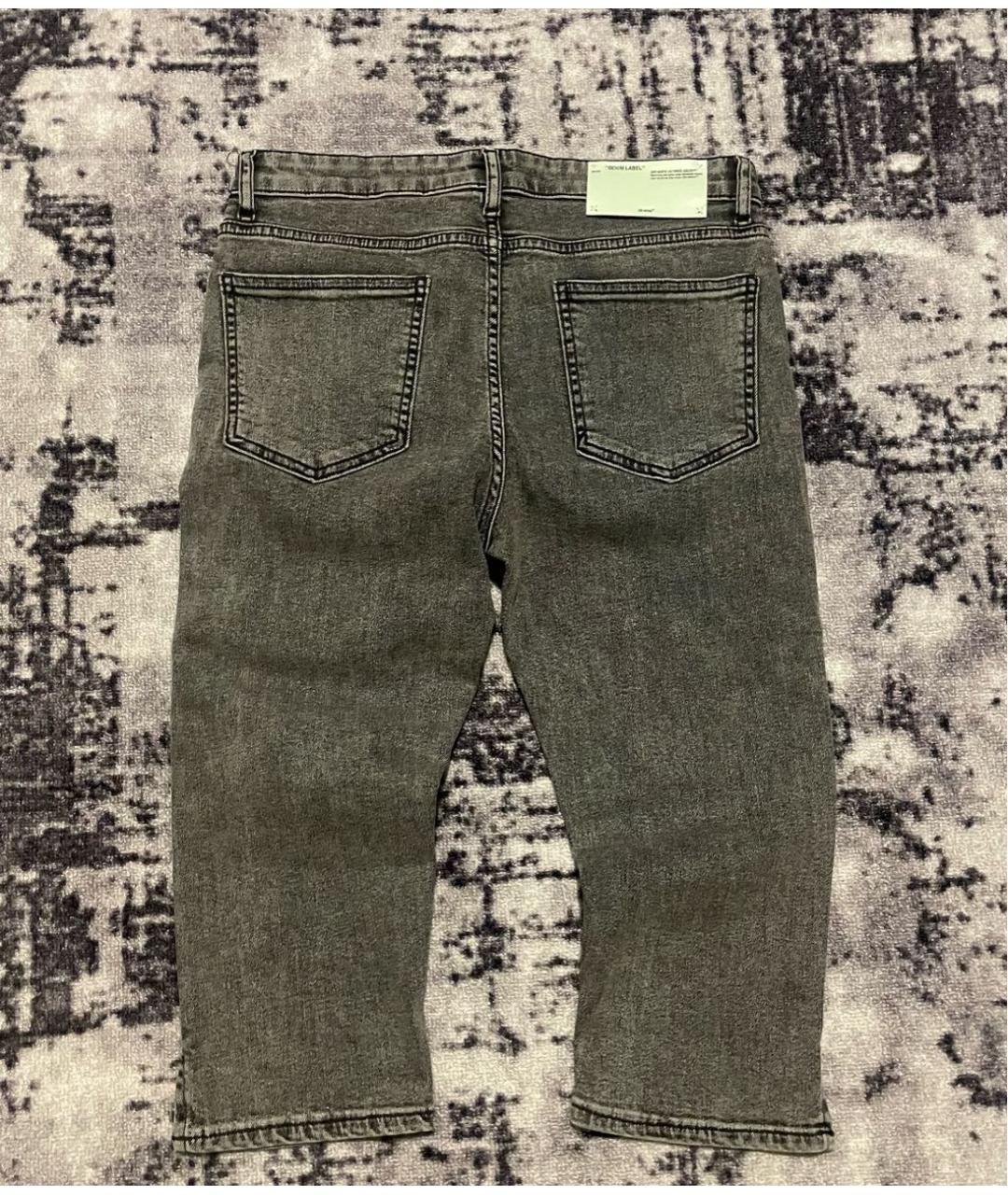 OFF-WHITE Антрацитовые хлопковые шорты, фото 2