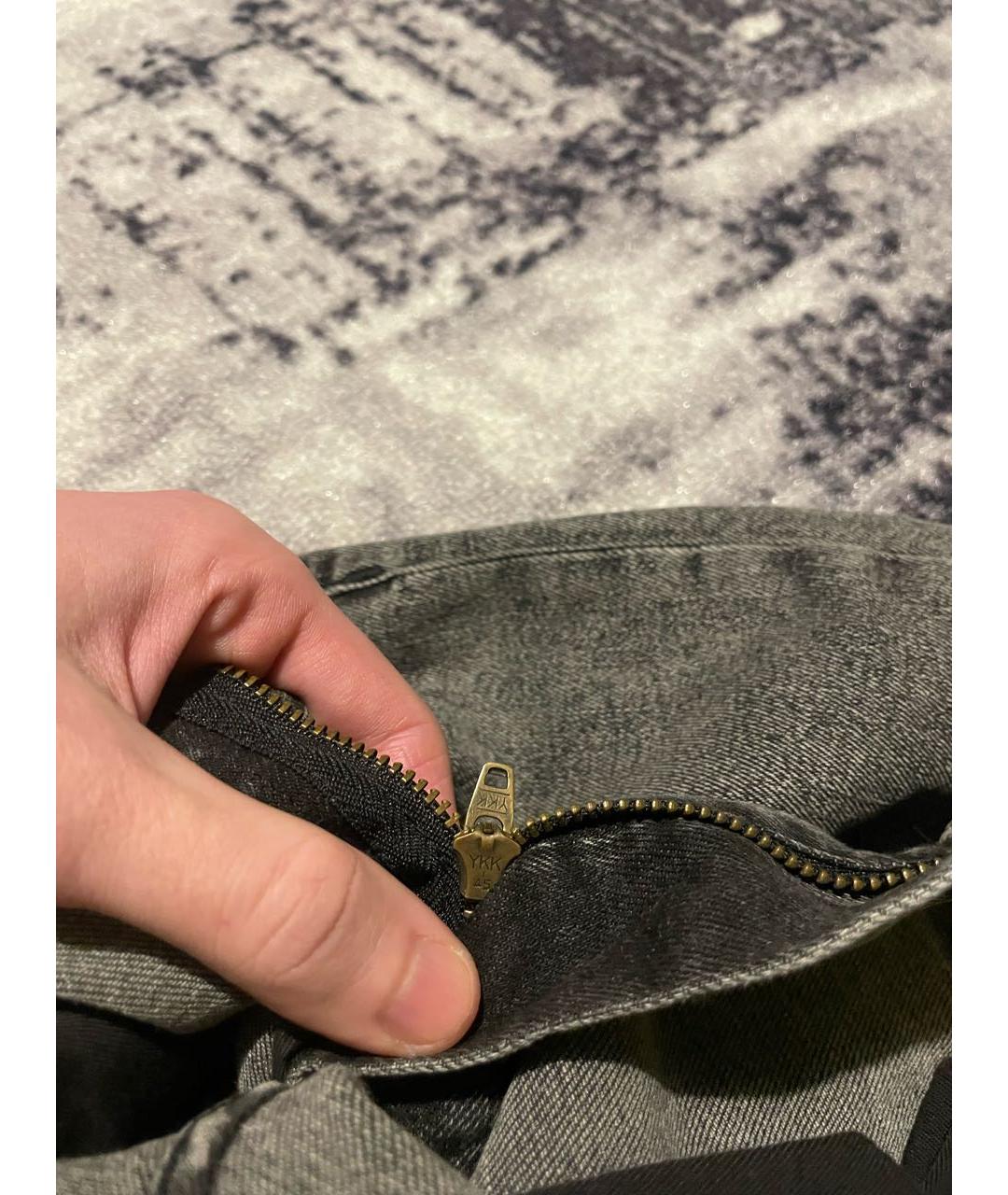 OFF-WHITE Антрацитовые хлопковые шорты, фото 5