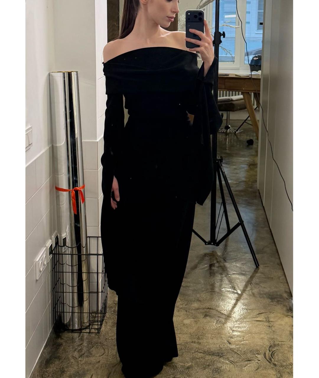 SOLACE LONDON Черное полиэстеровое вечернее платье, фото 5