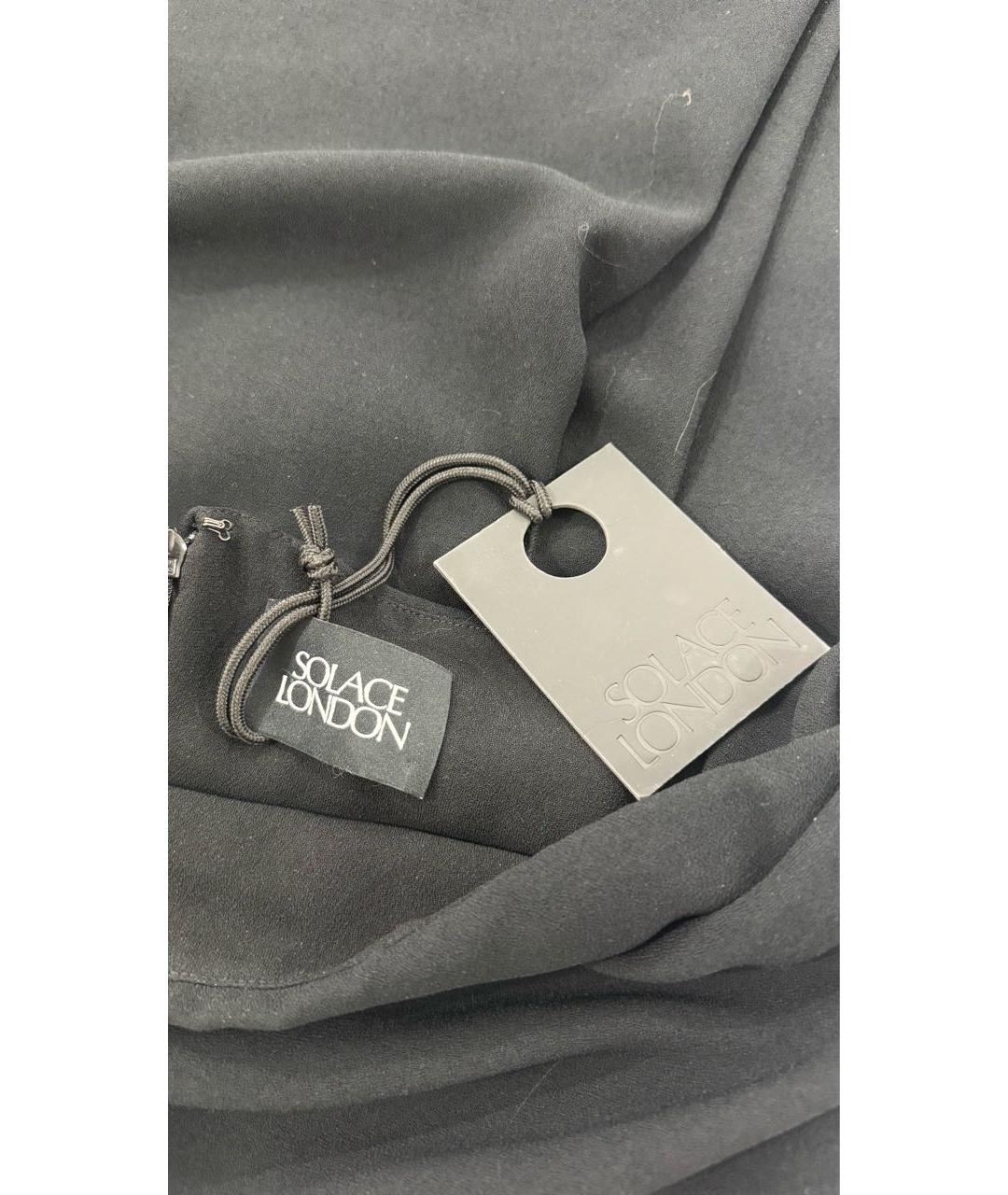 SOLACE LONDON Черное полиэстеровое вечернее платье, фото 3