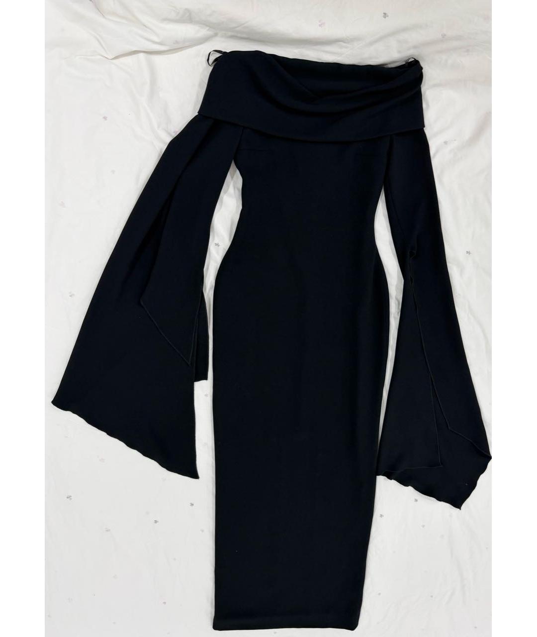 SOLACE LONDON Черное полиэстеровое вечернее платье, фото 2