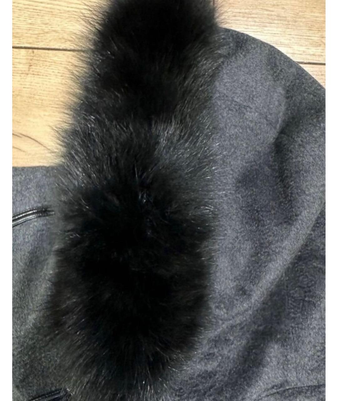 MAX MARA STUDIO Серое шерстяное пальто, фото 3