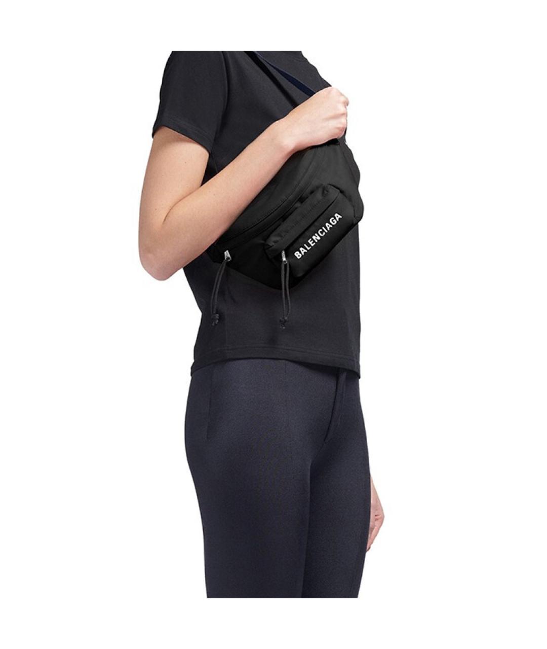 BALENCIAGA Черная поясная сумка, фото 4