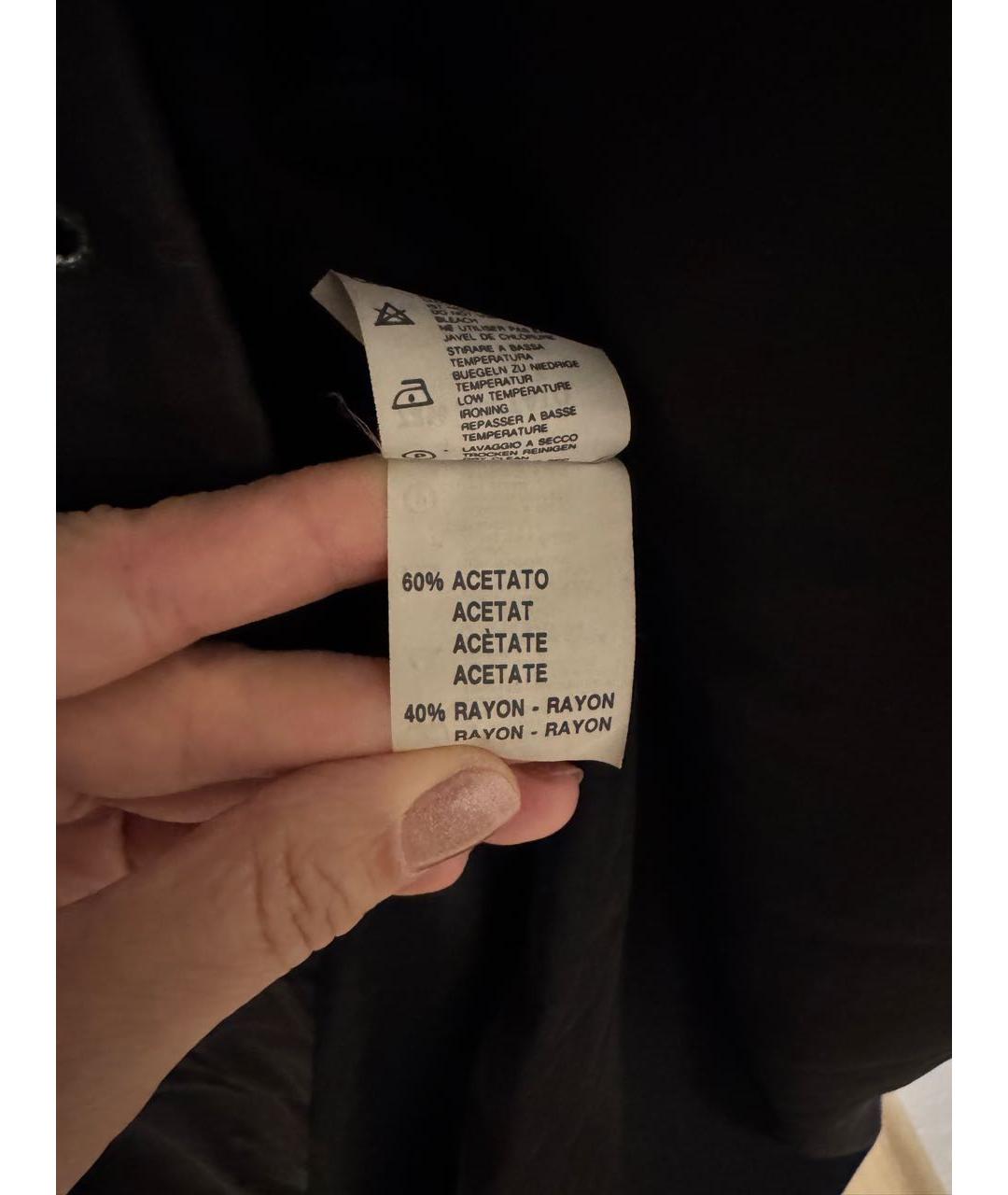 BLUMARINE Черный ацетатный пуховик, фото 7