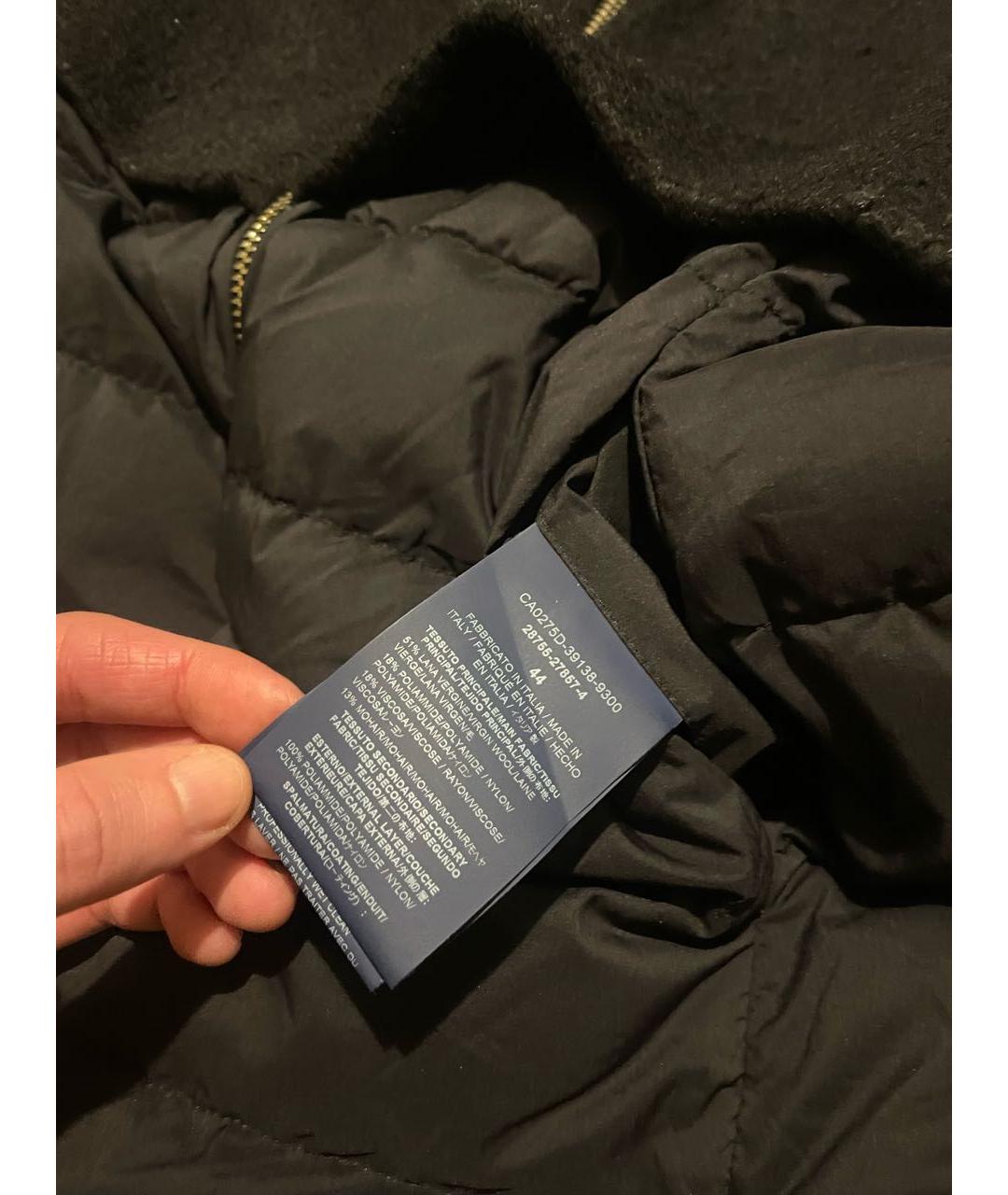 HERNO Черный шерстяной пуховик, фото 6