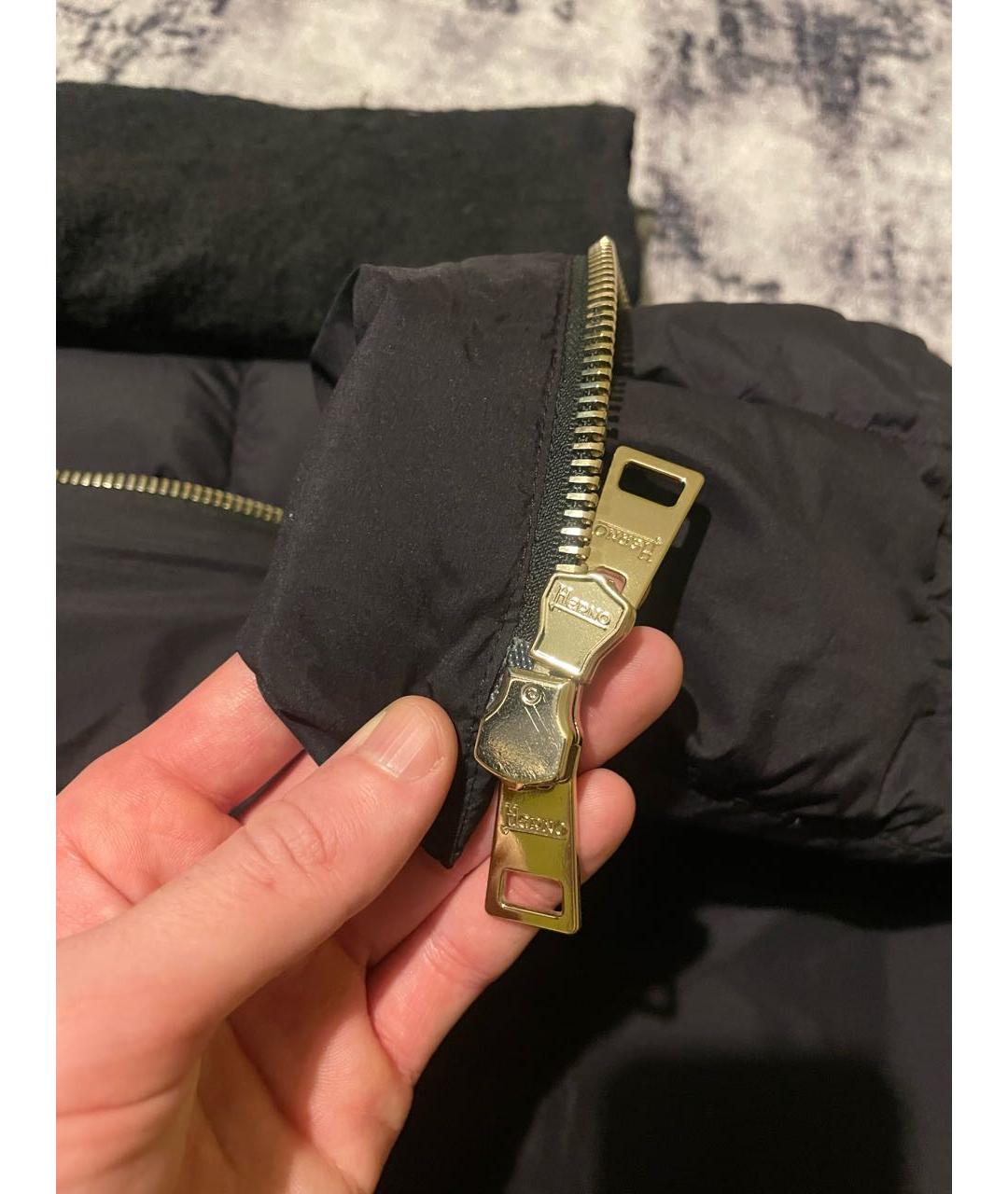 HERNO Черный шерстяной пуховик, фото 4