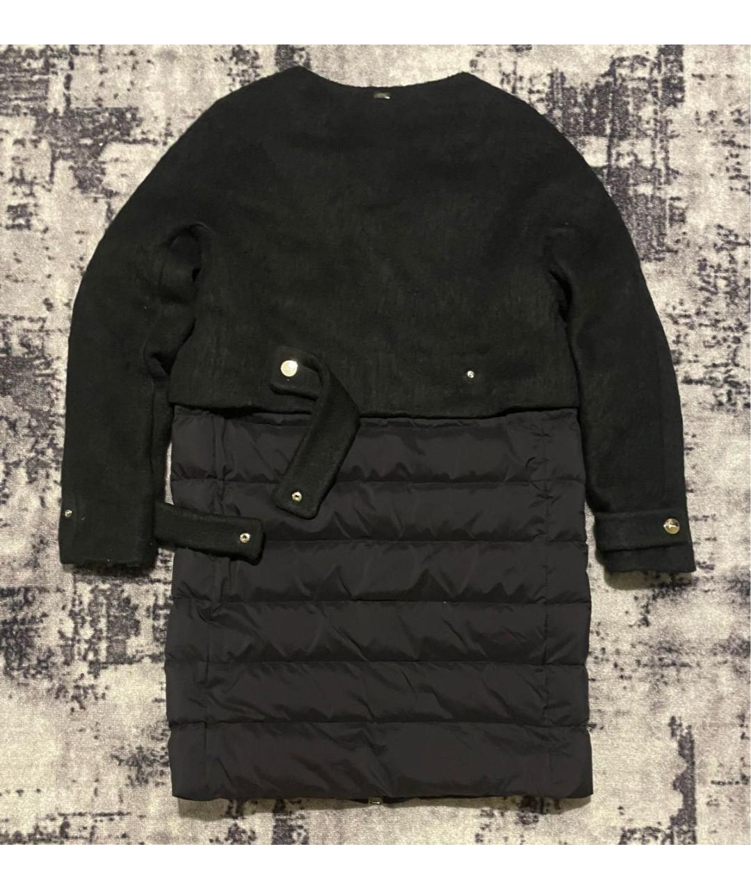 HERNO Черный шерстяной пуховик, фото 3